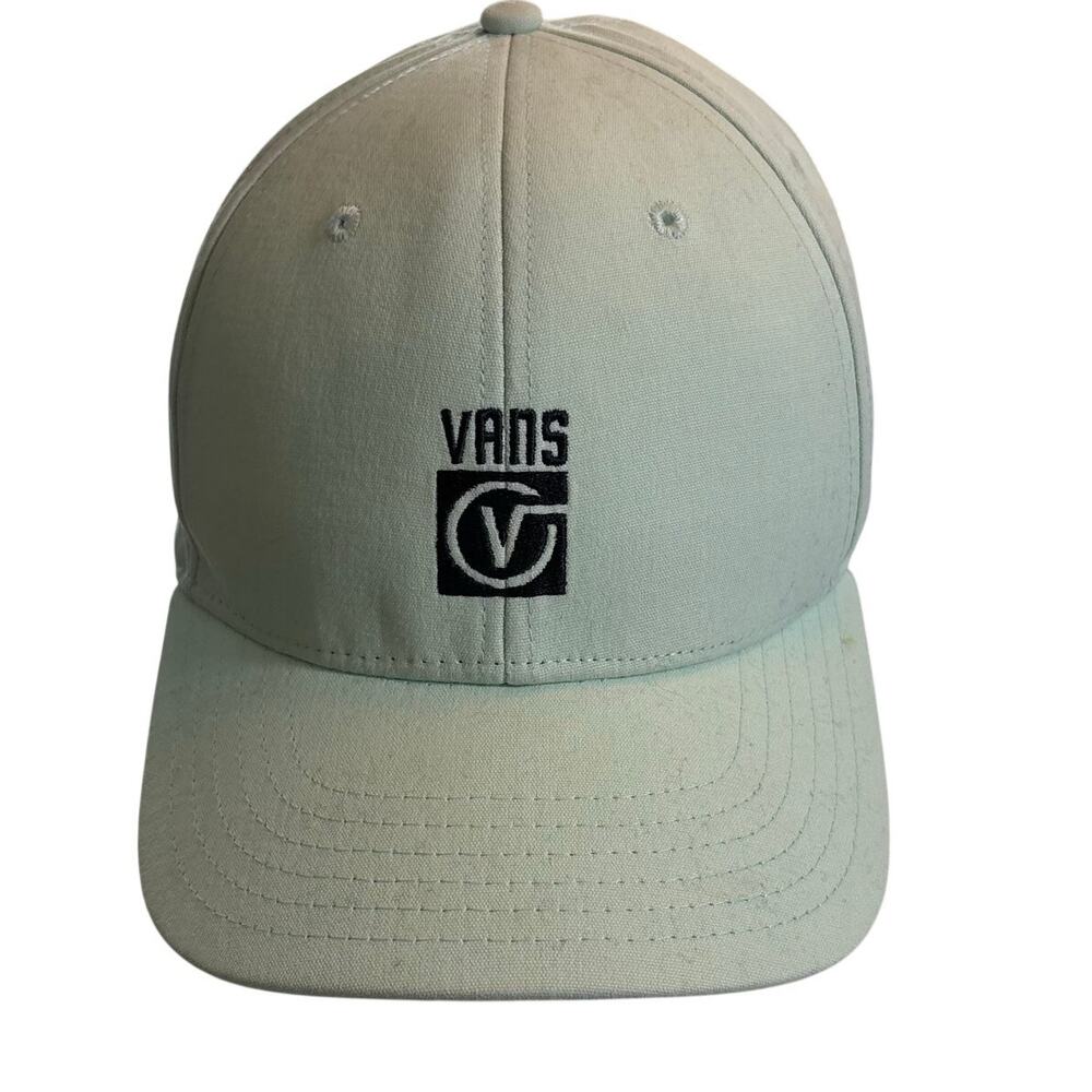 Vans Mens Adjustable 6 Panel Hat Lime Green Cotton Embroidered